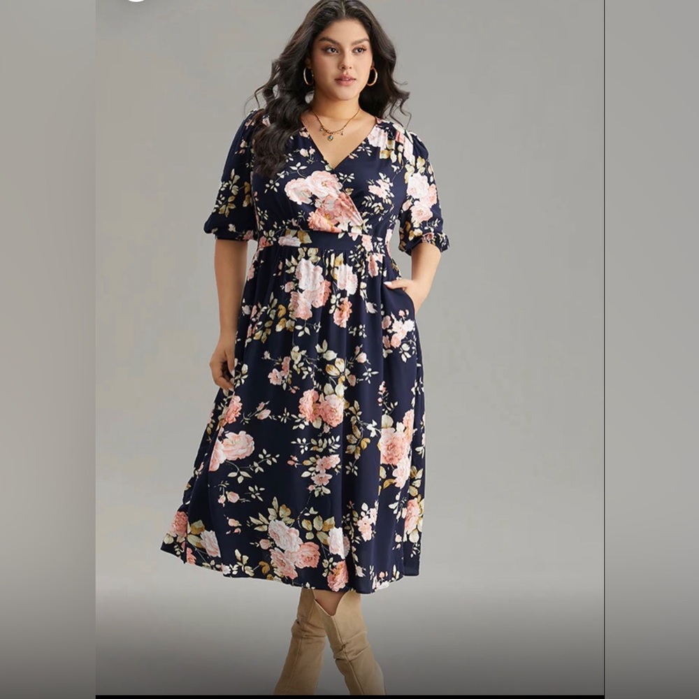 BloomChic Navy Floral Dress